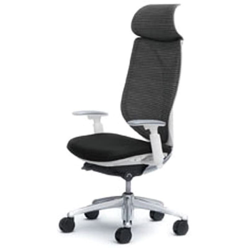 C855BW-FSY1 オフィスシーティング サブリナ スタンダード 可動肘 エクストラハイバック オカムラ(岡村製作所) 肘掛あり メッシュタイプ ホワイト ブラック色   C855BW-FSY1