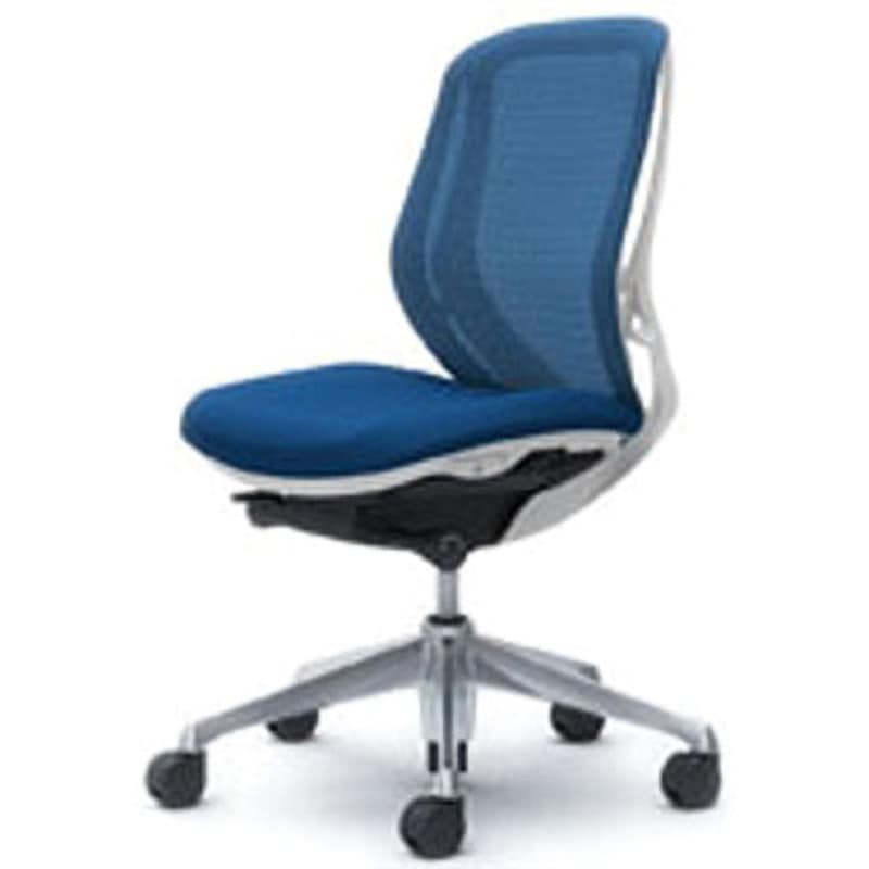 C631BW-FMP3 オフィスシーティング シルフィ 肘無 ローバック 背メッシュ 五本脚 オカムラ(岡村製作所) ミディアムブルー色   C631BW-FMP3