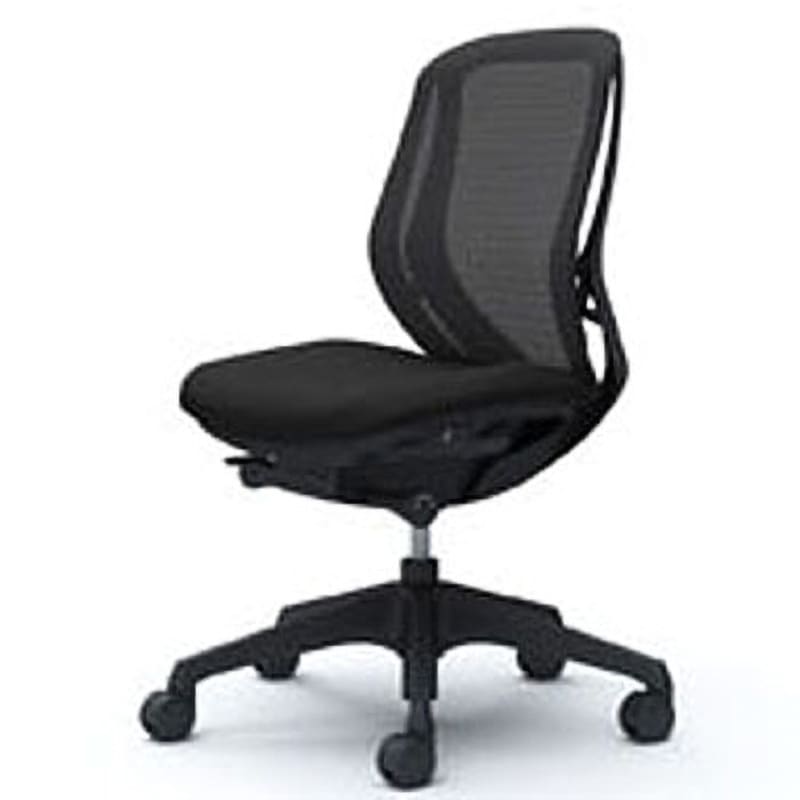 C631XR-FMP1 オフィスシーティング シルフィ 肘無 ローバック 背メッシュ 五本脚 オカムラ(岡村製作所) ブラック色   C631XR-FMP1