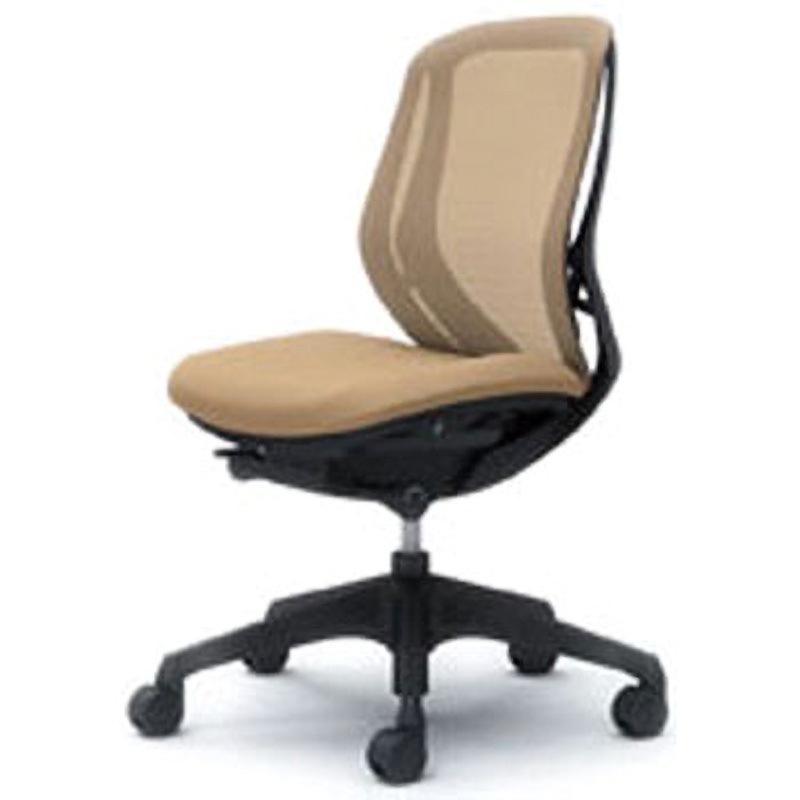 C631XR-FMP7 オフィスシーティング シルフィ 肘無 ローバック 背メッシュ 五本脚 オカムラ(岡村製作所) ベージュ色   C631XR-FMP7