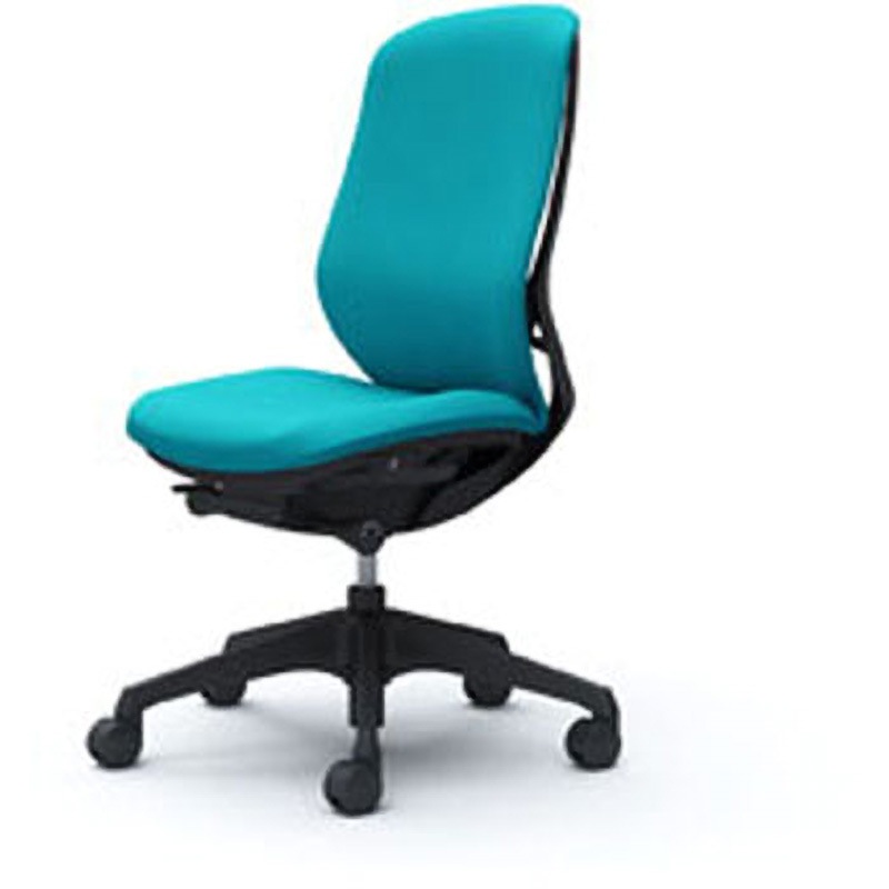 C637XR-FSG6 オフィスシーティング シルフィ 肘無 ハイバック 背クッション 五本脚 オカムラ(岡村製作所) キャスターあり ブルーグリーン色 ブラック 幅615mm奥行645mm高さ878mm  C637XR-FSG6 56,388円