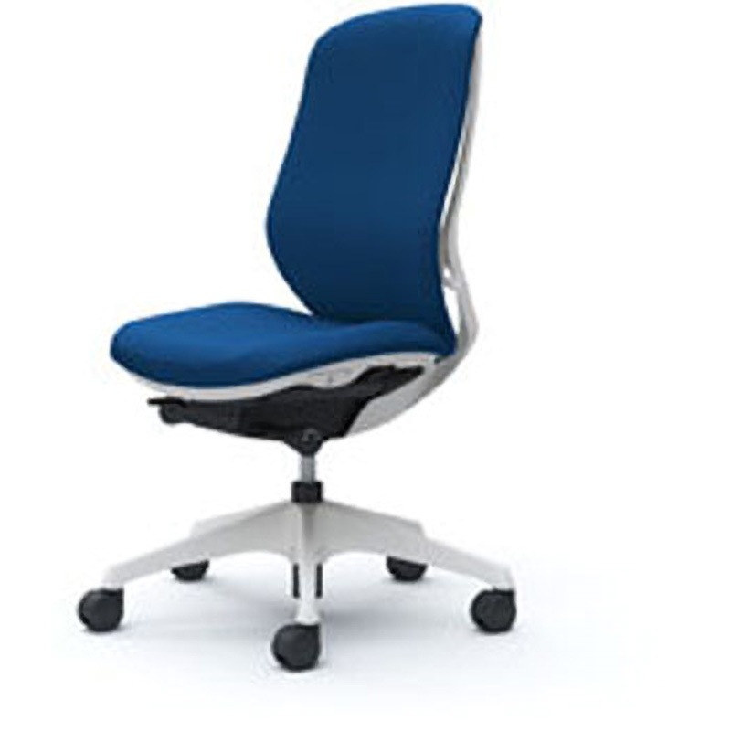 C637XW-FSF3 オフィスシーティング シルフィ 肘無 ハイバック 背クッション 五本脚 オカムラ(岡村製作所) キャスターあり ミディアムブルー色 ホワイト 幅482mm奥行645mm高さ948mm  C637XW-FSF3 56,388円