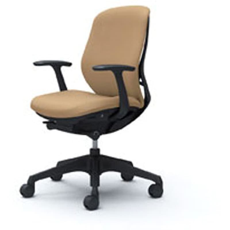 C643XR-FSF7 オフィスシーティング シルフィ 固定肘 ローバック 背クッション 五本脚 オカムラ(岡村製作所) キャスターあり ベージュ色 ブラック 幅615mm奥行582mm高さ920mm  C643XR-FSF7