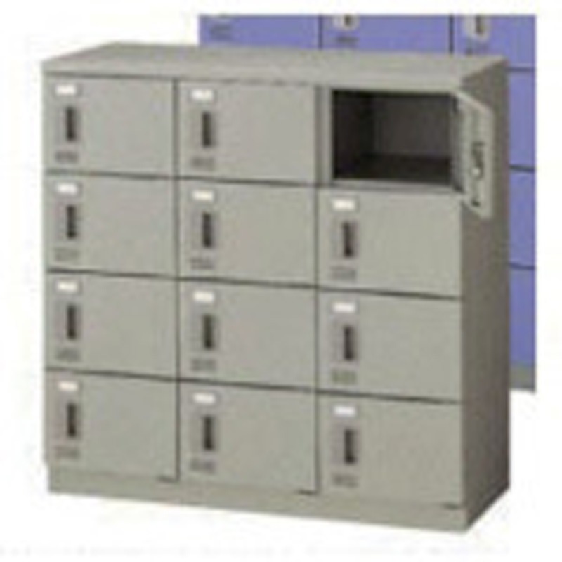 SB0909N-12-AW シューズボックス(窓無扉) ナイキ ウォームホワイト色 南京錠   SB0909N-12-AW