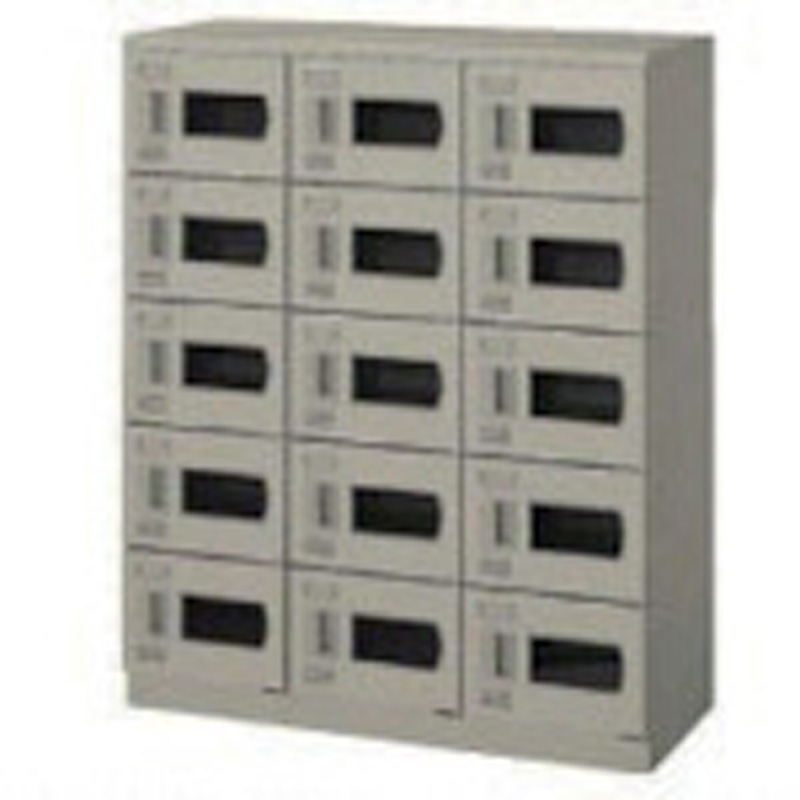 SB0911D-15W-AW シューズボックス(窓付扉) ナイキ ウォームホワイト色 ダイヤル錠(自由変換式)