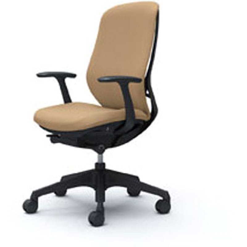 C647XR-FSF7 オフィスシーティング シルフィ 固定肘 ハイバック 背クッション 五本脚 オカムラ(岡村製作所) キャスターあり ベージュ色 ブラック 幅482mm奥行645mm高さ948mm  C647XR-FSF7