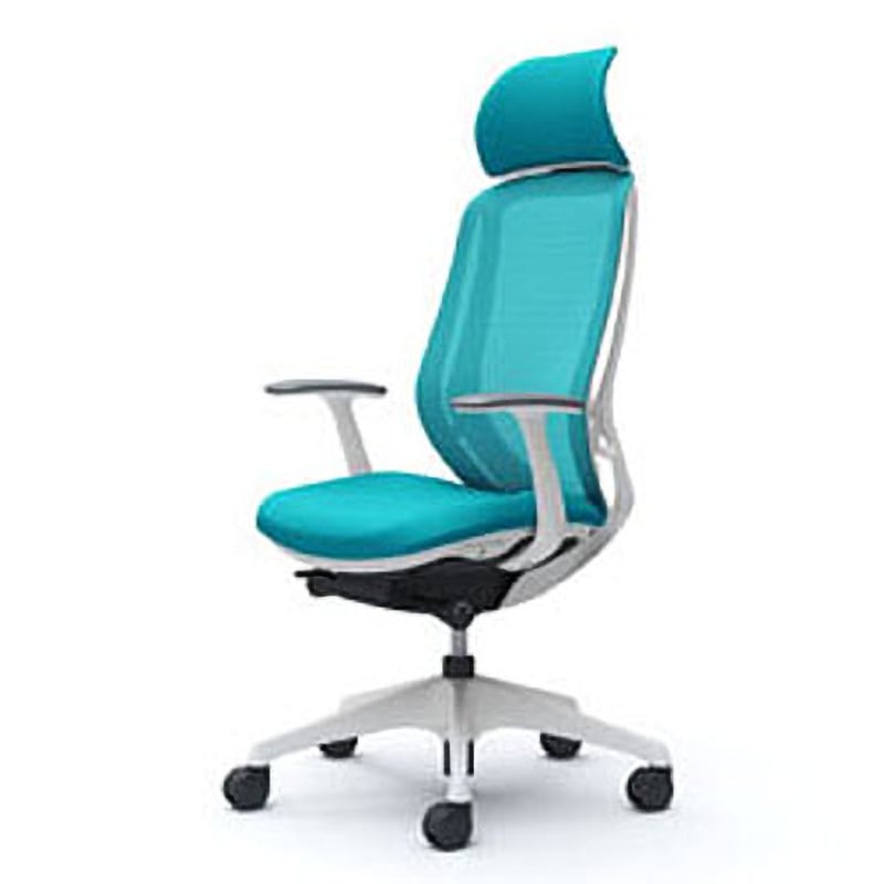 C64AXW-FMR6 オフィスシーティング シルフィ 固定肘 エクストラハイバック 背メッシュ 五本脚 オカムラ(岡村製作所) 肘掛あり デザインアーム 樹脂ホワイト   C64AXW-FMR6