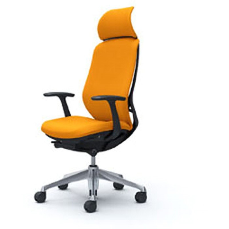 C64CBR-FSG8 オフィスシーティング シルフィ 固定肘 エクストラハイバック 背クッション 五本脚 オカムラ(岡村製作所) オレンジ色   C64CBR-FSG8