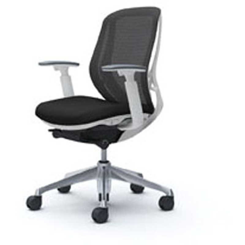 C681BW-FMP1 オフィスシーティング シルフィ 可動肘 ローバック 背メッシュ 五本脚 オカムラ(岡村製作所) 肘掛あり ブラック色   C681BW-FMP1 65,890円