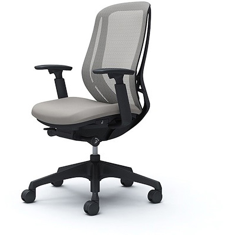 C685XR-FMR3 オフィスシーティング シルフィ 可動肘 ハイバック 背メッシュ 五本脚 オカムラ(岡村製作所) 肘掛あり アジャストアーム 樹脂ブラック   C685XR-FMR3