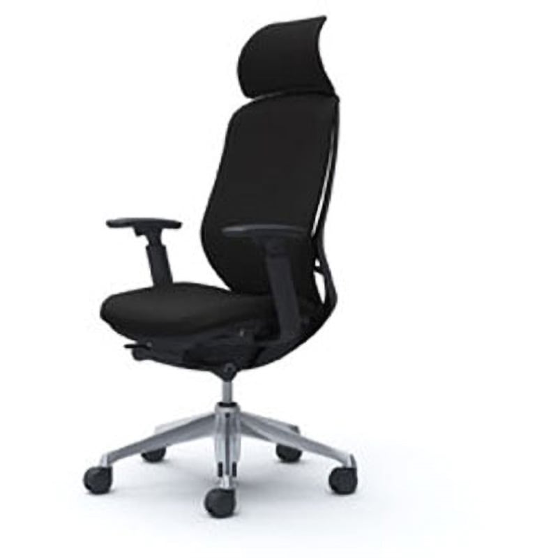 C68CBR-FSF1 オフィスシーティング シルフィ 可動肘 エクストラハイバック 背クッション 五本脚 オカムラ(岡村製作所) キャスターあり ブラック   C68CBR-FSF1