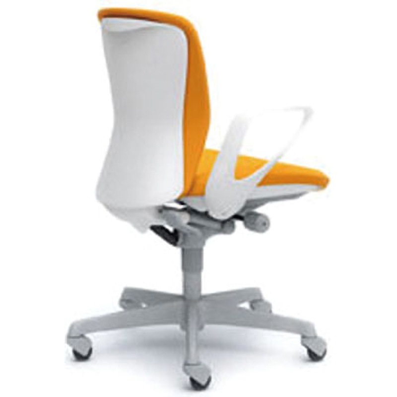 C341XR-FSG8 オフィスシーティング スラート 固定肘 ローバック オカムラ(岡村製作所) キャスターあり オレンジ色 ホワイト 幅580mm奥行582mm高さ845mm  C341XR-FSG8