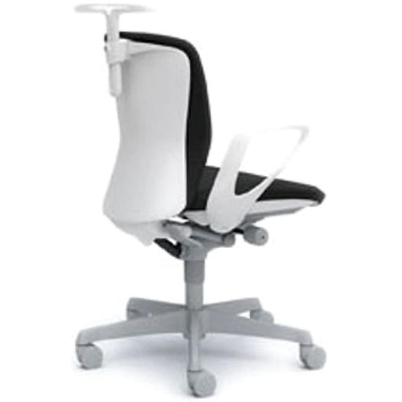 C342WR-FSF1 オフィスシーティング スラート 固定肘 ローバック オカムラ(岡村製作所) キャスターあり ブラック色 ホワイト 幅580mm奥行645mm高さ878mm  C342WR-FSF1