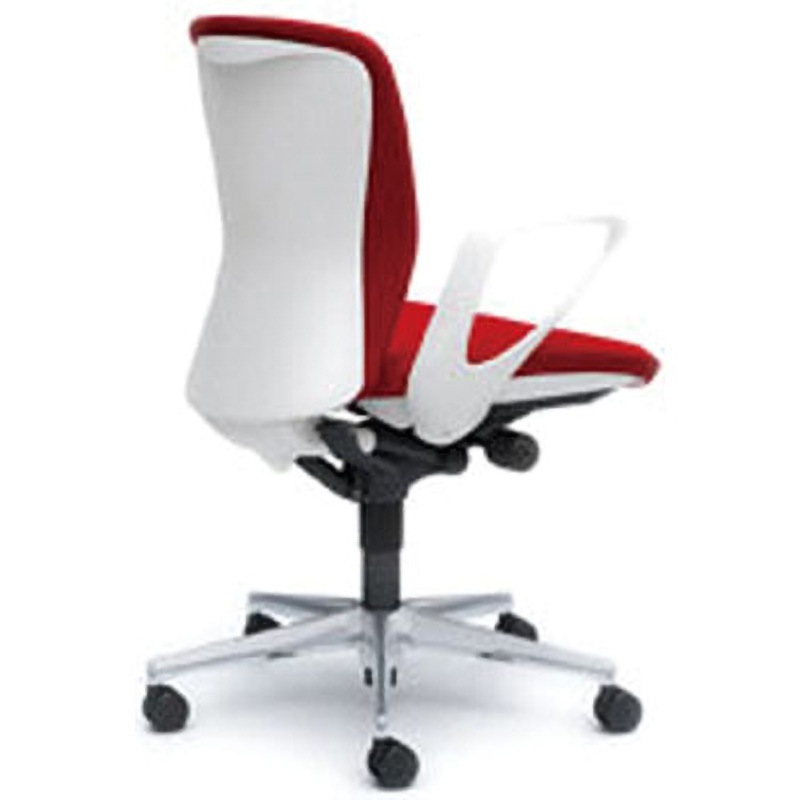 C341WA-FSF9 オフィスシーティング スラート 固定肘 ローバック オカムラ(岡村製作所) キャスターあり レッド色 ホワイト 幅580mm奥行582mm高さ845mm  C341WA-FSF9 43,188円