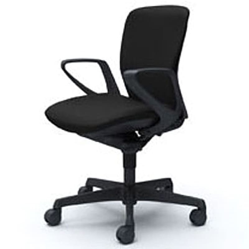 C341ZR-FSF1 オフィスシーティング スラート 固定肘 ローバック オカムラ(岡村製作所) キャスターあり ブラック色 幅580mm奥行582mm高さ845mm  C341ZR-FSF1