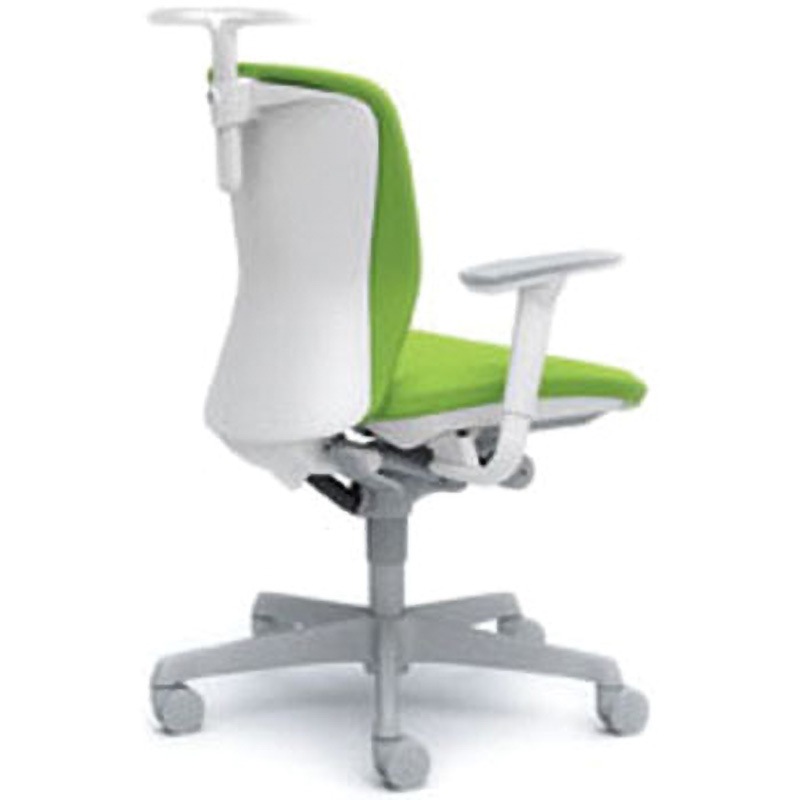 C382WR-FSF5 オフィスシーティング スラート 可動肘 ローバック オカムラ(岡村製作所) キャスターあり ライムグリーン色 ホワイト 幅615mm奥行645mm高さ878mm  C382WR-FSF5 49,188円