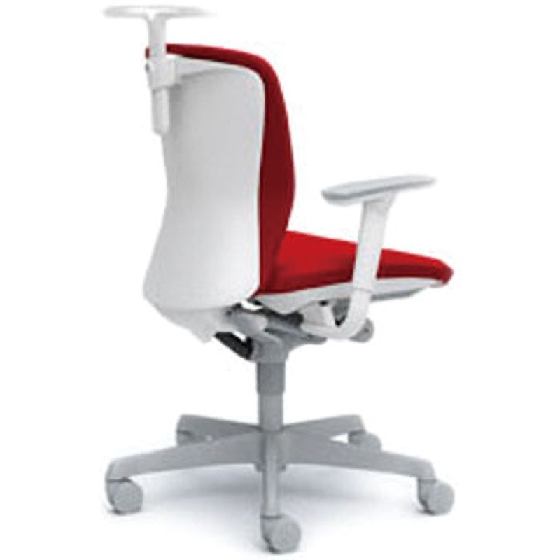 C382WR-FSF9 オフィスシーティング スラート 可動肘 ローバック オカムラ(岡村製作所) キャスターあり レッド色 ホワイト 幅615mm奥行645mm高さ878mm  C382WR-FSF9 49,188円