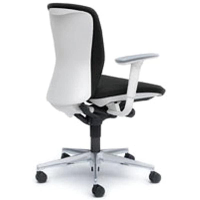 C381WA-FSF1 オフィスシーティング スラート 可動肘 ローバック オカムラ(岡村製作所) キャスターあり ブラック色 ホワイト 幅615mm奥行582mm高さ845mm  C381WA-FSF1