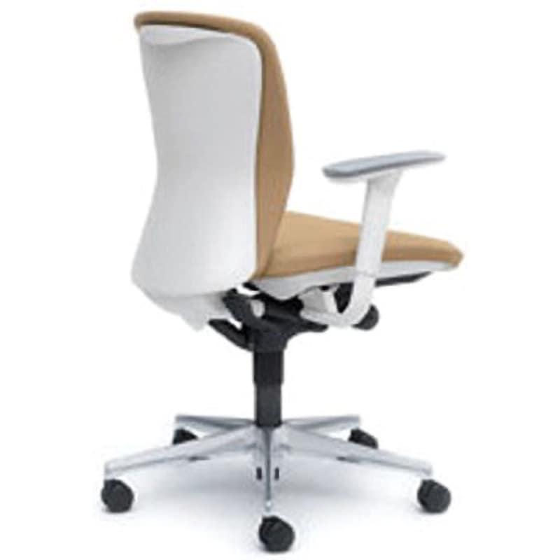C381WA-FSF7 オフィスシーティング スラート 可動肘 ローバック オカムラ(岡村製作所) キャスターあり ベージュ色 ホワイト 幅615mm奥行582mm高さ845mm  C381WA-FSF7