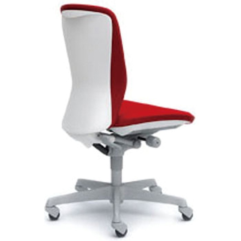 C335XR-FSF9 オフィスシーティング スラート 肘無 ハイバック オカムラ(岡村製作所) キャスターあり レッド色 ホワイト 幅482mm奥行582mm高さ920mm  C335XR-FSF9
