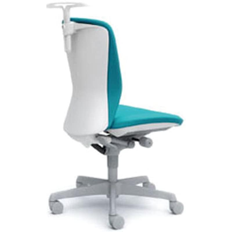 C336WR-FSG6 オフィスシーティング スラート 肘無 ハイバック オカムラ(岡村製作所) キャスターあり ブルーグリーン色 ホワイト 幅482mm奥行645mm高さ948mm  C336WR-FSG6