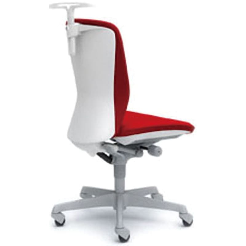 C336XR-FSF9 オフィスシーティング スラート 肘無 ハイバック オカムラ(岡村製作所) キャスターあり レッド色 ホワイト 幅482mm奥行645mm高さ948mm  C336XR-FSF9