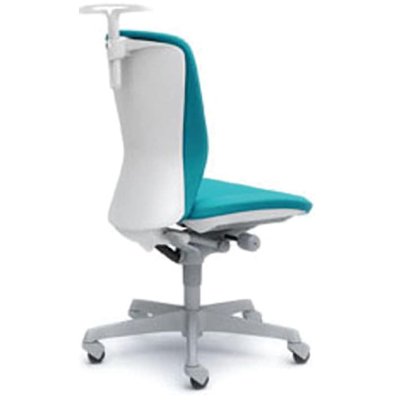 C336XR-FSG6 オフィスシーティング スラート 肘無 ハイバック オカムラ(岡村製作所) キャスターあり ブルーグリーン色 ホワイト 幅482mm奥行645mm高さ948mm  C336XR-FSG6
