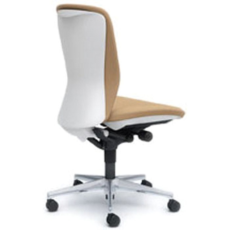 C335WA-FSF7 オフィスシーティング スラート 肘無 ハイバック オカムラ(岡村製作所) キャスターあり ベージュ色 ホワイト 幅482mm奥行582mm高さ920mm  C335WA-FSF7