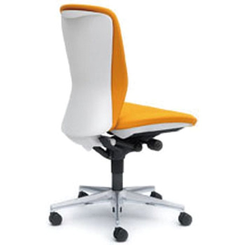 C335WA-FSG8 オフィスシーティング スラート 肘無 ハイバック オカムラ(岡村製作所) キャスターあり オレンジ色 ホワイト 幅482mm奥行582mm高さ920mm  C335WA-FSG8