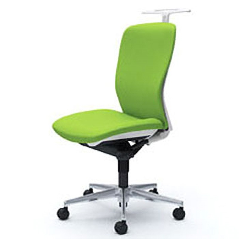 C336WA-FSF5 オフィスシーティング スラート 肘無 ハイバック オカムラ(岡村製作所) キャスターあり ライムグリーン色 ホワイト 幅482mm奥行645mm高さ948mm  C336WA-FSF5 49,188円