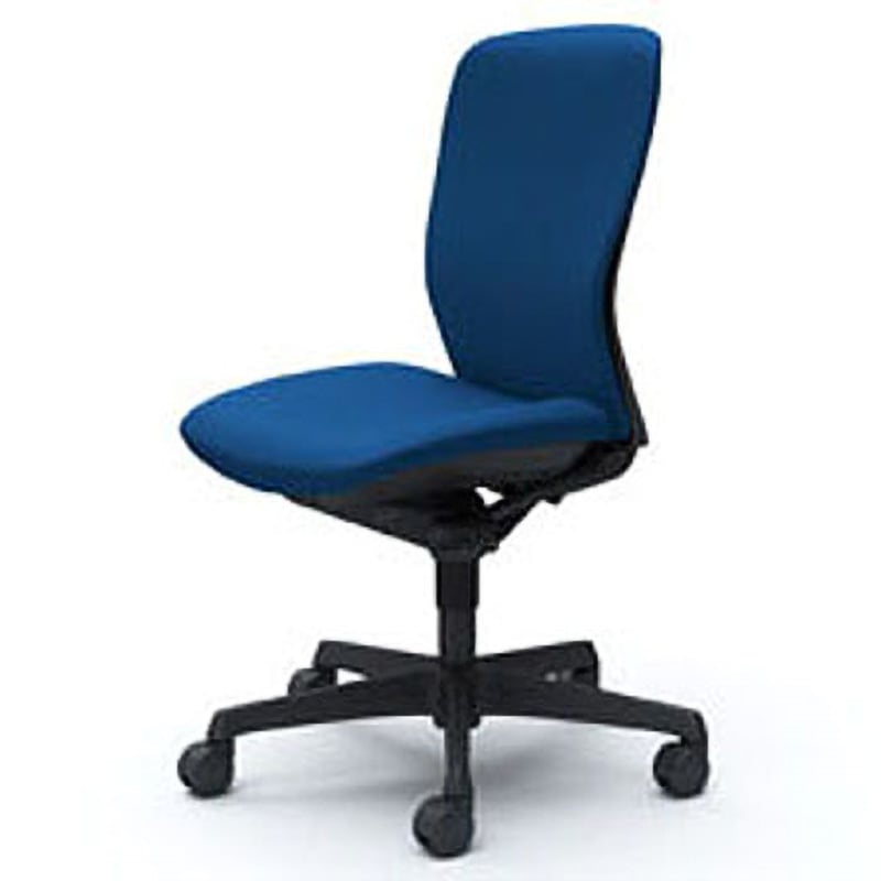 C335ZR-FSF3 オフィスシーティング スラート 肘無 ハイバック オカムラ(岡村製作所) キャスターあり ミディアムブルー色 ブラック 幅482mm奥行582mm高さ920mm  C335ZR-FSF3