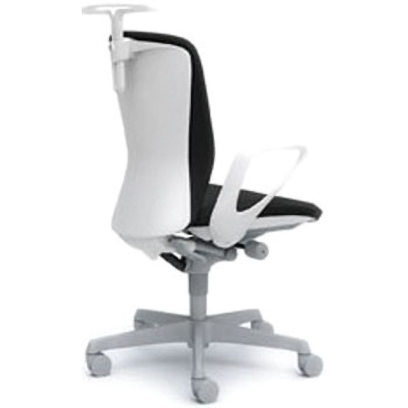 C346WR-FSF1 オフィスシーティング スラート 固定肘 ハイバック オカムラ(岡村製作所) キャスターあり ブラック色 ホワイト 幅580mm奥行645mm高さ948mm  C346WR-FSF1