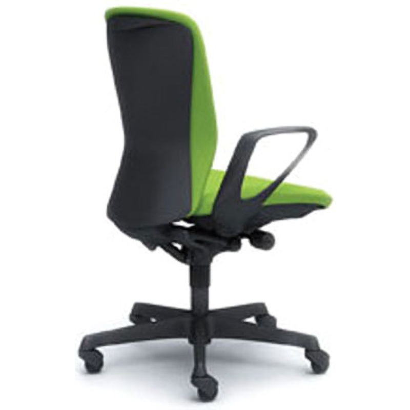 C345JR FSF5 |オカムラ スラート 固定肘 ハイ ブラックシェル ライムグリーン (メーカー直送)