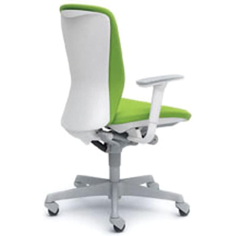C385XR-FSF5 オフィスシーティング スラート 可動肘 ハイバック オカムラ(岡村製作所) キャスターあり ライムグリーン色 ホワイト 幅615mm奥行582mm高さ920mm  C385XR-FSF5 43,188円