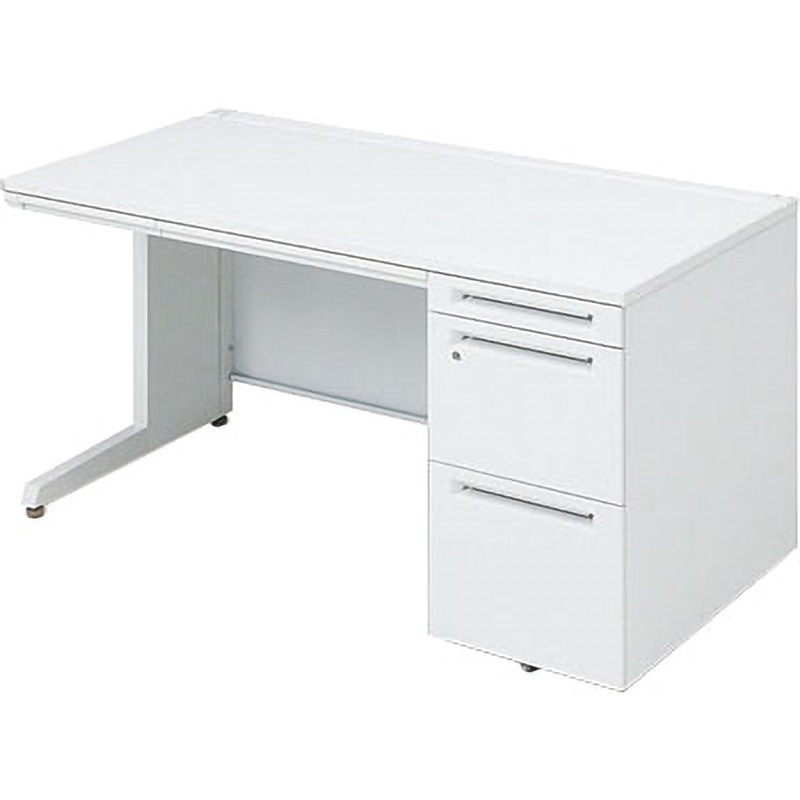 3V16AJ-MK28 デスクシステム アドヴァンス L脚右3段片袖引出付スタンダード オカムラ(岡村製作所) 3段袖 中央引出し付 ホワイト色 高さ720mm幅1200mm奥行700mm  3V16AJ-MK28 59,988円