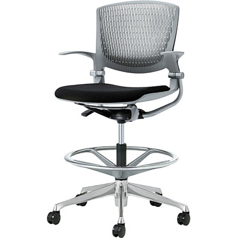 ミーティングチェア グラータ ハイチェア 肘付き 5本脚 オカムラ(岡村