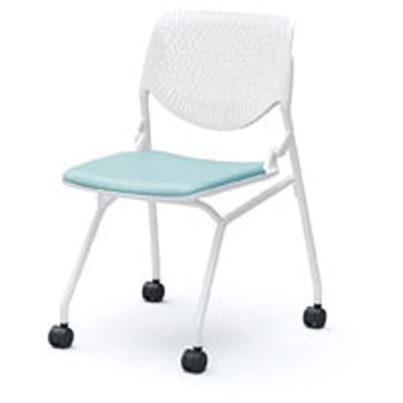 81S1AY-PD31 ミーティングチェア ルナ 4本脚 オカムラ(岡村製作所) セージ キャスターあり ポリプロピレン樹脂 高さ820mm幅560mm奥行560mm  81S1AY-PD31 27,986円