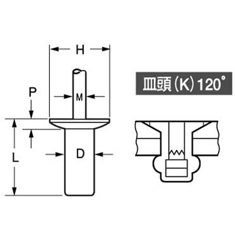 AK66 POPリベット(シールドAK 1セット(18個) 大阪魂 【通販モノタロウ】