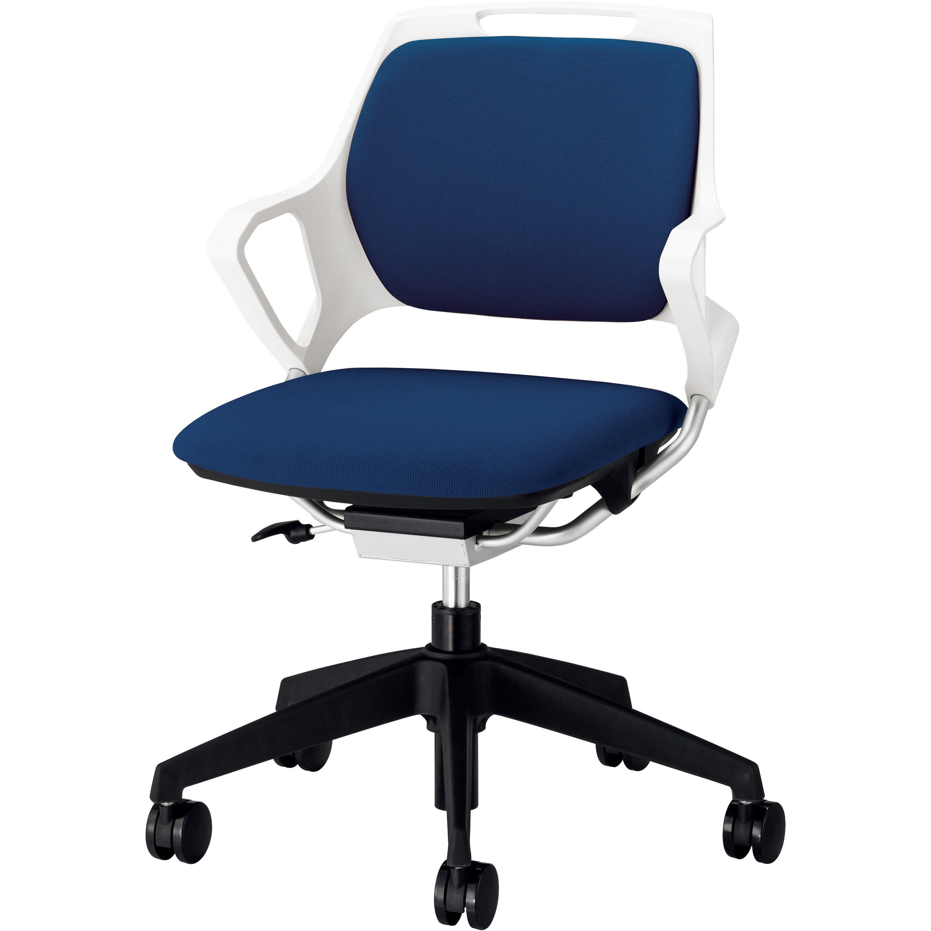 No.3960PF-W ミーティング用チェアー(レピス) LION (ライオン事務器) コズミックブルー色 スタンダードタイプ・アルミ脚 質量9.2kg 幅630mm奥行545mm高さ800～890mm