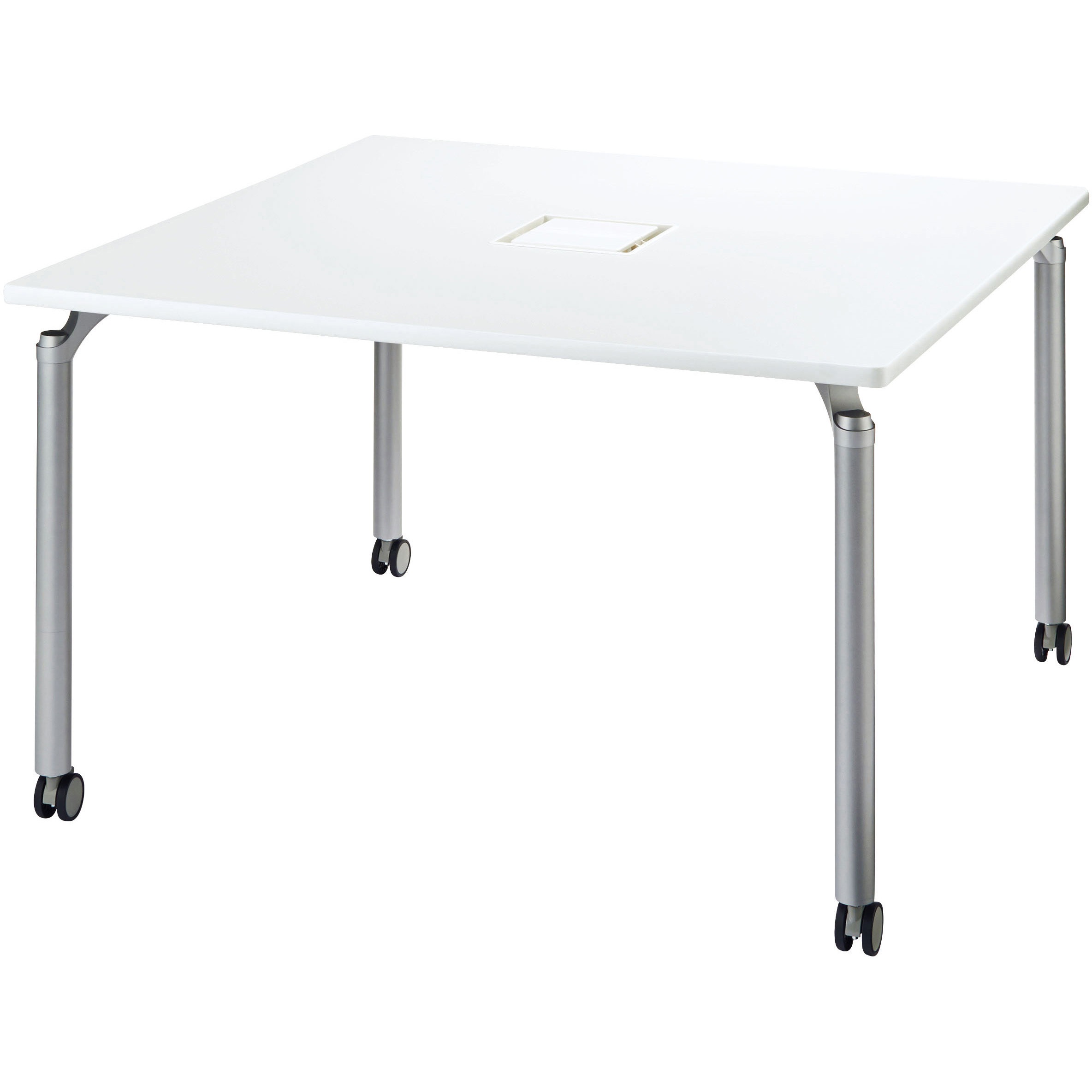 VAR-07-1212S-W テーブル LION (ライオン事務器) ホワイト色 幅1200mm奥行1200mm高さ720mm  VAR-07-1212S-W