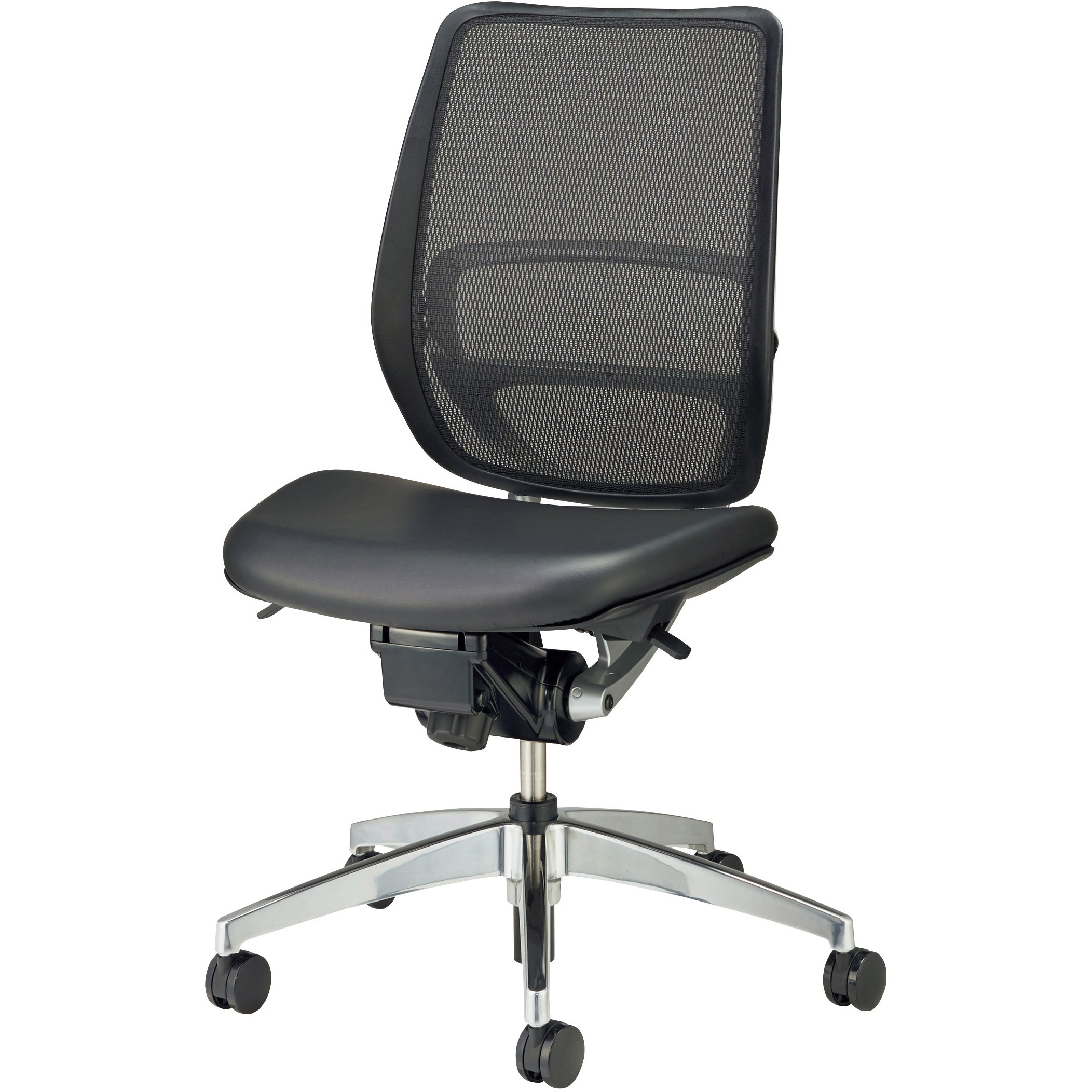 No.1360NS-S オフィスチェアー(レビフ2) LION (ライオン事務器) ブラック色