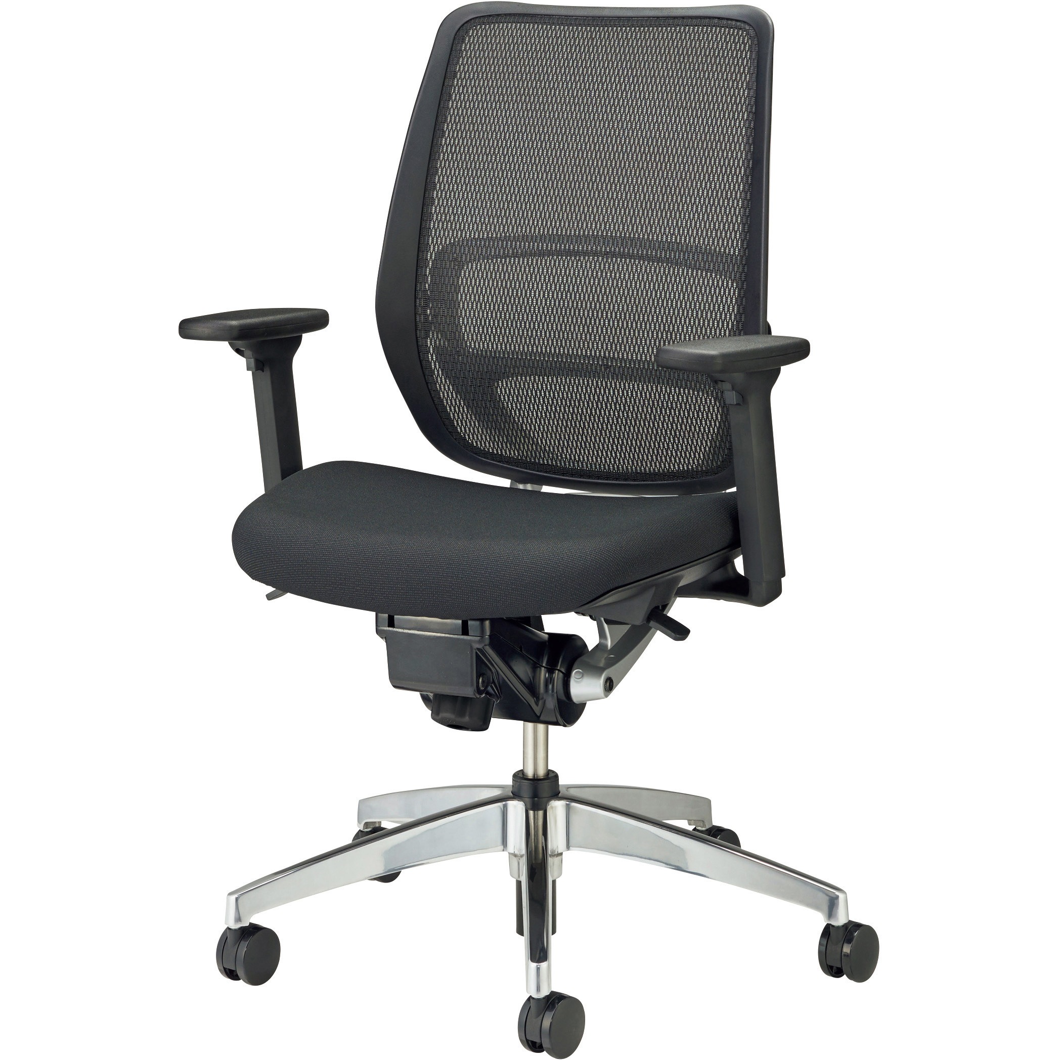 No.1362NF-S オフィスチェアー(レビフ2) LION (ライオン事務器) ブラック色