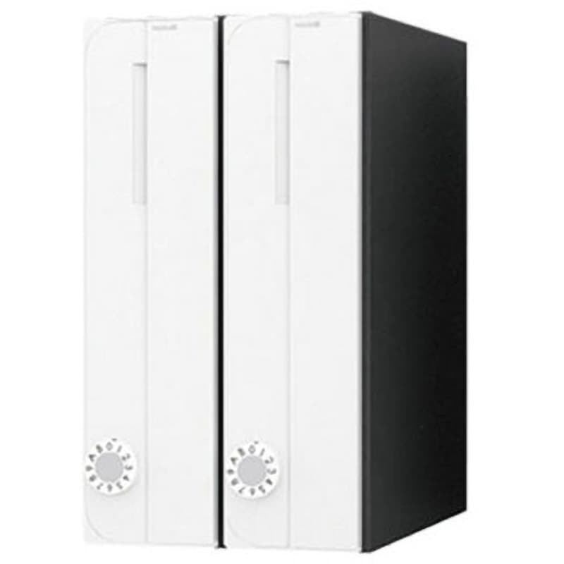 株式会社ナスタ 2戸用 静音大型ダイヤル錠 シルバー KS-MB3002PU-2L SV