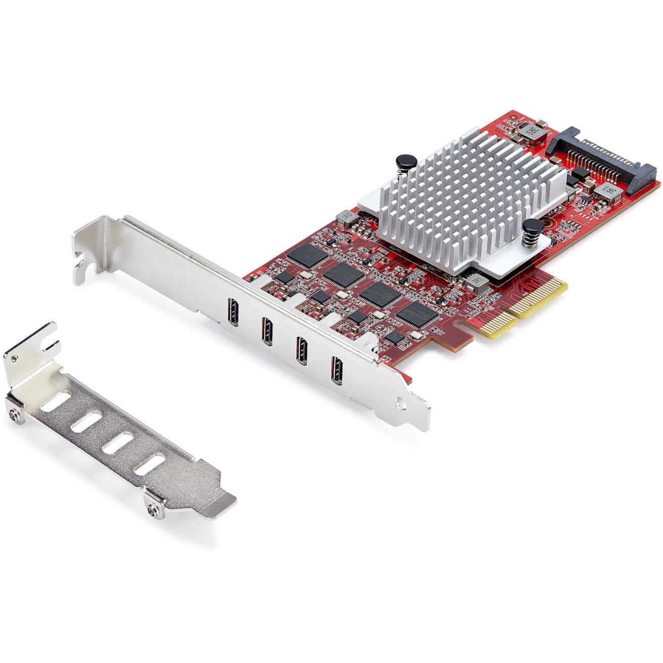P10Q4C-USB-CARD PCI Express拡張カード/PCIe 3.0 x4/4ポート USB Type-C 3.2 Gen 2/最大各10Gbps/標準プロファイル/各種OS/インターフェースボード 1個 StarTech.com 【通販モノタロウ】