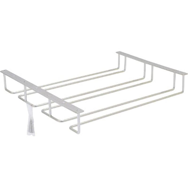 ステンレスグラスハンガー ノーブランド レールタイプ3連