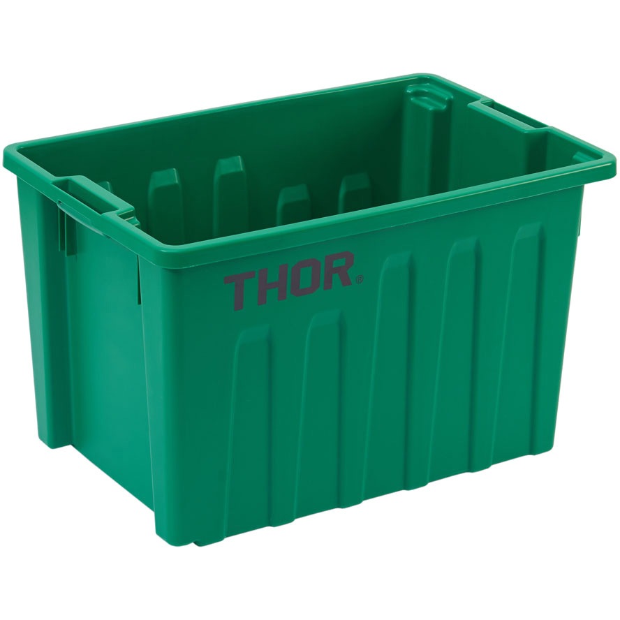 3022 TRスタッカブルトートボックス(フタ無)55L  グリーン 1個 TRUST 【通販モノタロウ】