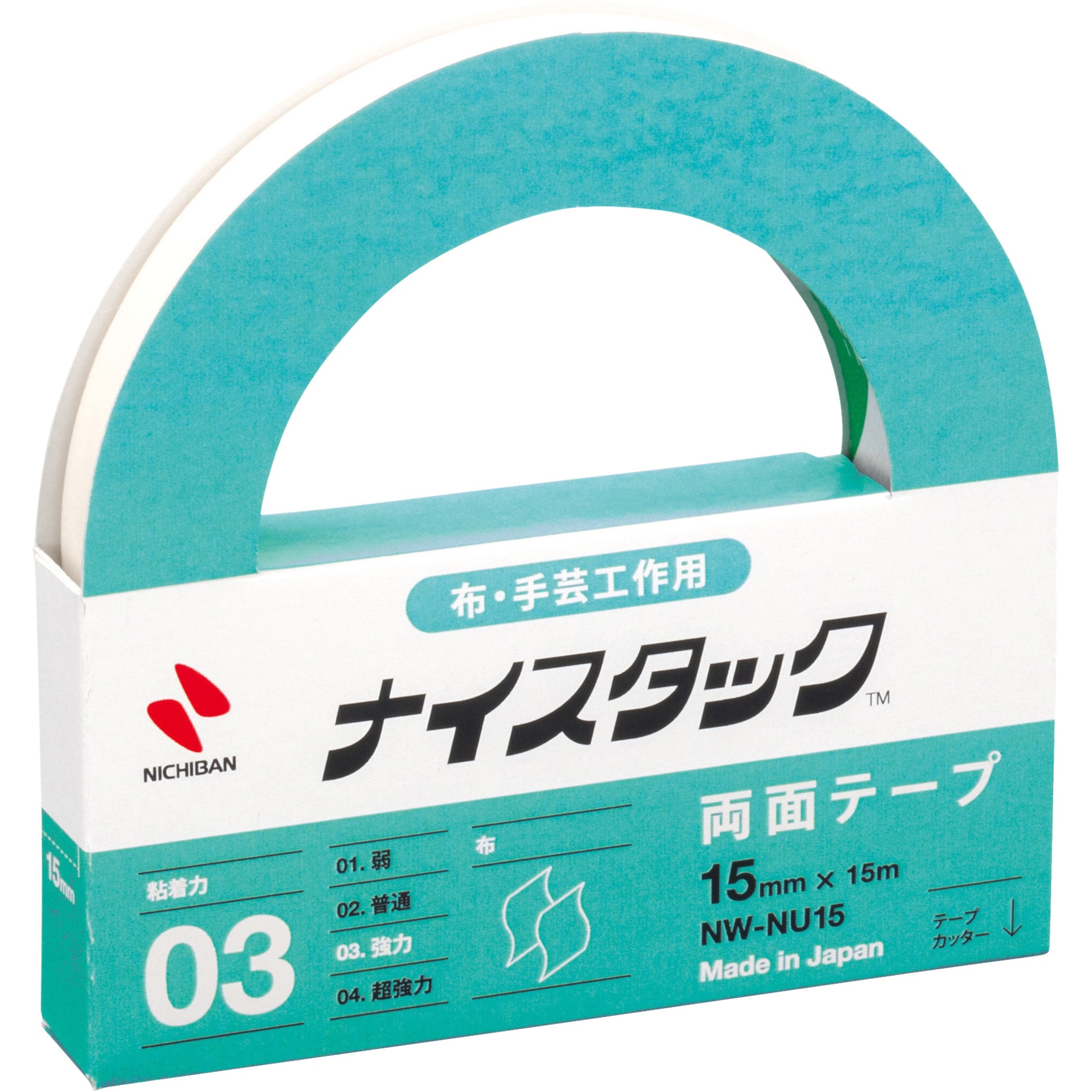 NW-NU15 ナイスタック 布・手芸工作用 ニチバン 不織布基材 アクリル系 幅15mm 1箱(100巻) NW-NU15 31,187円