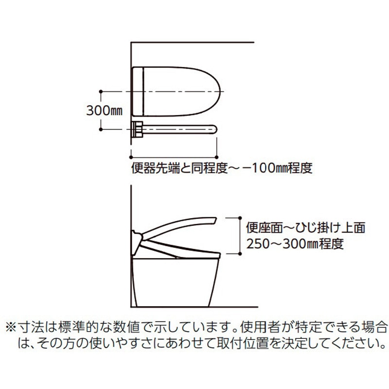 EWC702#NW1 トイレ用手すり アームレスト 1セット TOTO 【通販モノタロウ】
