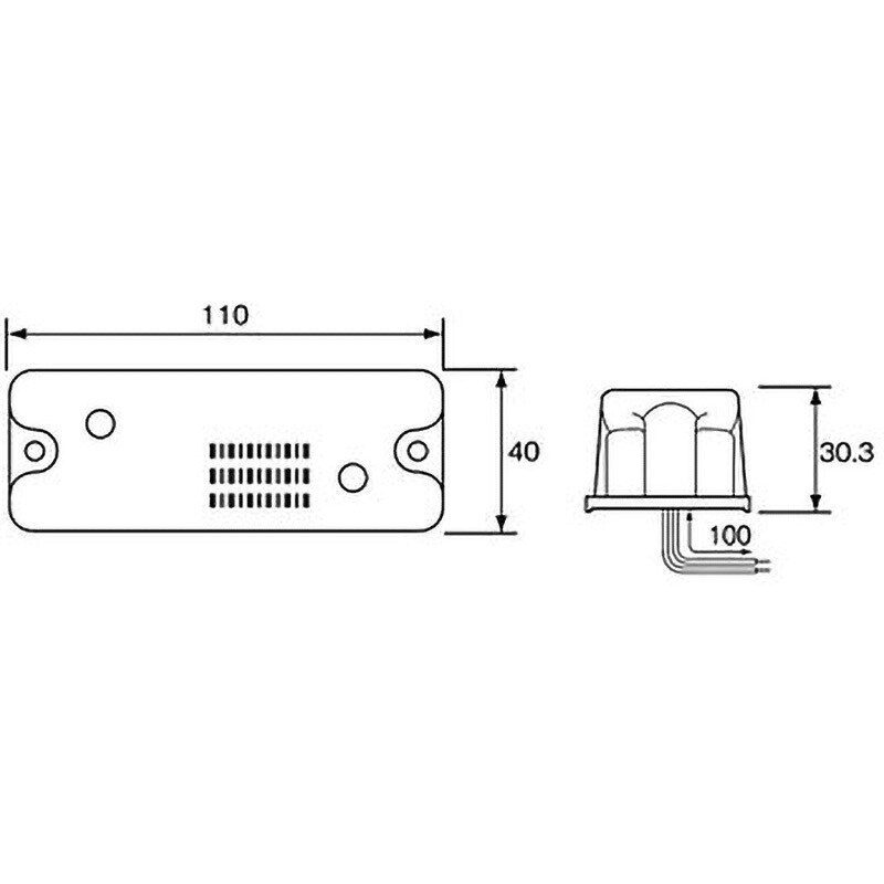 23000-11940 サイドマーカーランプ 補修用 24V角型アンバー