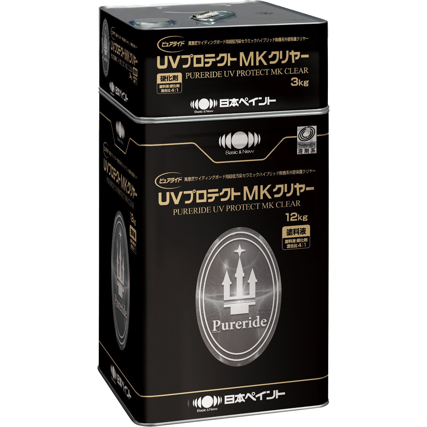 日本ペイント UVプロテクトクリヤー艶あり 約2/3缶 ピュアライドUVプロテクトクリヤー ニッぺ(日本ペイント) 外壁用